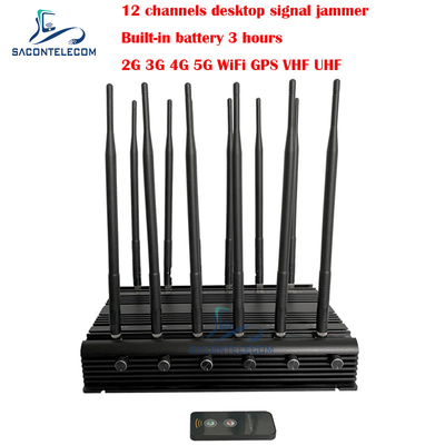 Дисплейный джаммер 34w 2G 3G 4G 5G GPSL1 L2 L5 WiFi VHF UHF 12 антенн