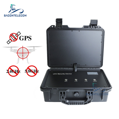 3 полосы портативный дронный сигнальный джаммер Wi-Fi GPS 65w чемодан БПЛА Блокировщик сигнала дрона