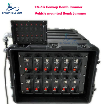 Vehicle Military Convoy Bomb Jammer 20-6G 11 Bands 550w Roof Mounted