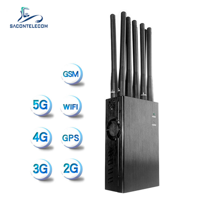 Wi-Fi GPS Lojack 2G 3G 4G 5G Сигнальный джаммер Блокер 10 каналов 10w Мощность 20м радиус