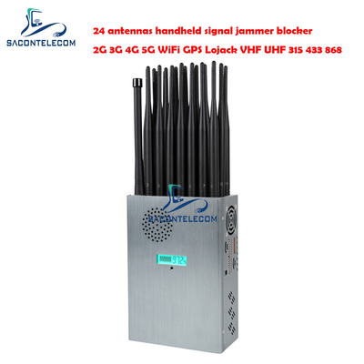 24 антенны портативный сигнальный джаммер 24w 20m радиус для всех сигналов