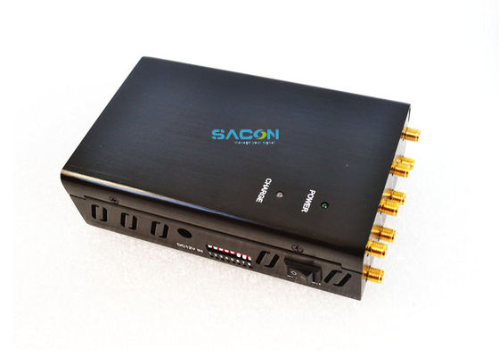 Портативный WiFi-глушитель DC12V 4W с 8 всенаправленными антеннами для радиуса подавления 20 м и времени работы 1,5 часа