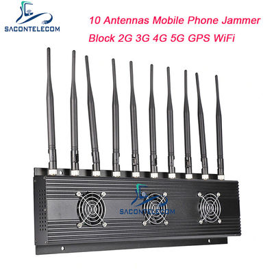 18w 10 Антенны Мобильный телефон сигнальный джаммер VHF UHF Блокировщик 4G 5G
