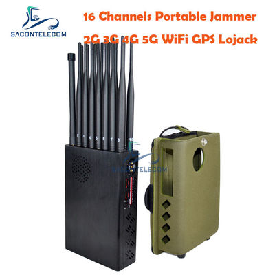 12000mAh 16w Блокировщик сигнала мобильного телефона 20m Wi-Fi GPS Jammer 2G 3G 4G 5G