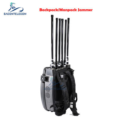8 каналов 120 Вт Manpack Jammer с встроенной батареей для блокировки сигнала 20-3000 МГц