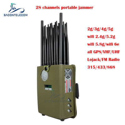 27 Антенны портативный джаммер сигнала мобильного телефона 28w для Wifi GPS FM радио