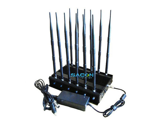 30 Вт мощный блокиратор сигналов на 12 диапазонов с радиусом действия 50 м для блокировки сотовых телефонов и беспроводных сигналов