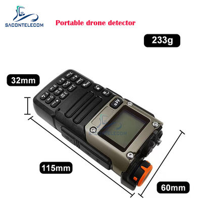Портативный ручной детектор дронов с частотой 700-6 ГГц и дальностью обнаружения 800 м