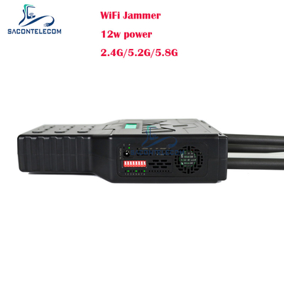 12W портативный WiFi Bluetooth 2.4G 5.2G 5.8G подавитель сигнала мобильного телефона с радиусом действия 50 метров