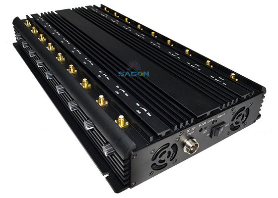 18 антенн 42 Вт высокопроизводительный сигнальный джаммер сотового телефона с радиусом сбоя 40 м