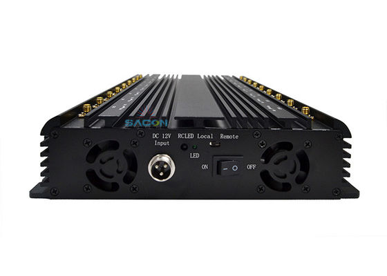 18 полос сигнальный джаммер с 5 охлаждающими вентиляторами и радиусом сбоя 40 м для блокировки WiFi GPS VHF UHF