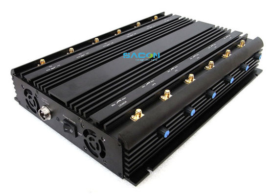 30 Вт выходной мощности 12 каналов беспроводный сигнальный джаммер с автомобильным адаптером
