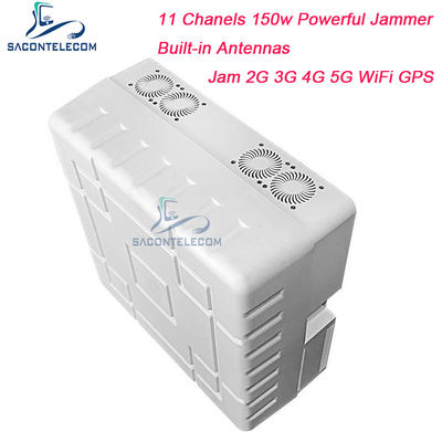150W высокомощный подавитель сигналов с 11 каналами для блокировки мобильных телефонов на расстоянии 50 м