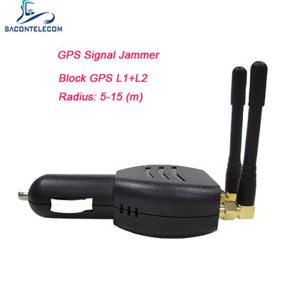 ISO9001 Mini GPS Jammer Blocker с расстоянием 15 м Omni Antenna Легкий вес для автомобильного фонаря 12V-24 DC
