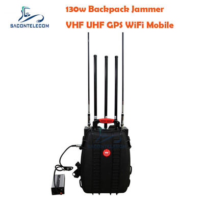 5 каналов VHF UHF Manpack Jammer с расстоянием 120 м и встроенной батареей для блокировки портативного сигнала