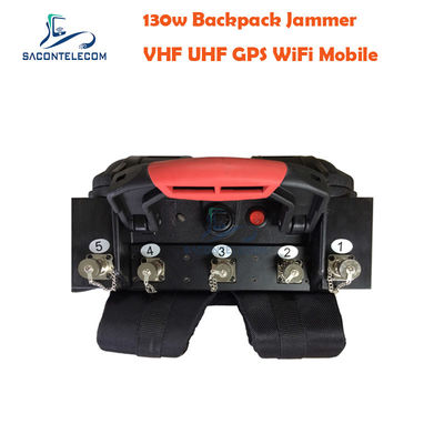 5 каналов VHF UHF Manpack Jammer с расстоянием 120 м и встроенной батареей для блокировки портативного сигнала