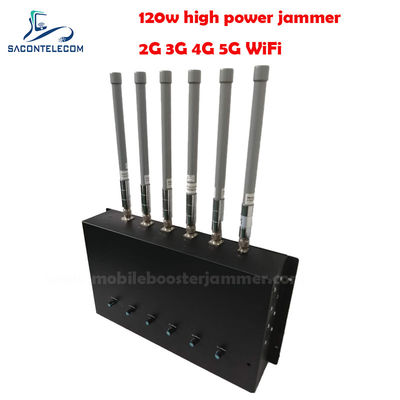 180W 6-канальный настольный подавитель сигналов с радиусом подавления 20-150 м для блокировки 2G 3G 4G 5G GSM CDMA