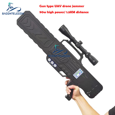 Портативный тип 90w оружия расстояния Jammer 2KM сигнала трутня сильный