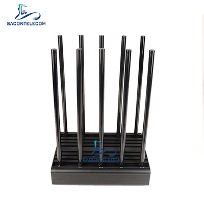 10 сила 2G 3G 4G 5G GPS WiFi Jammer 100w разрушителя Wifi каналов 24 часа работы