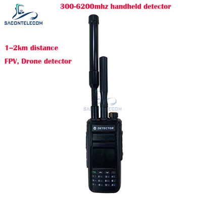 2 км Fpv ручной детектор дронов 300-6200mhz 2 антенны портативный детектор сигнала против дронов