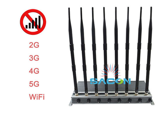 40 Вт выходной мощности 5G сигнальный джаммер с радиусом сбоя 80 м и 3 охлаждающими вентиляторами