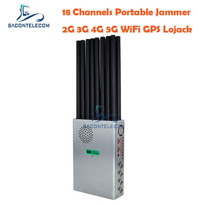 7.4V 20m Мобильный телефон с нарушителем сигнала 18 Антенны 4G 5G GPS 18w