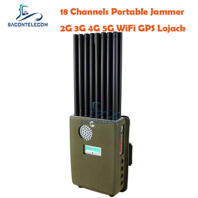 DC12V 16w Джаммер сигнала сотового телефона 4G 5G VHF UHF Блокер ручного сигнала