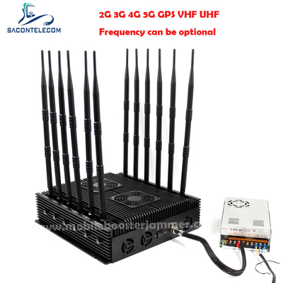 80м 5G блокировщик сигналов VHF UHF GPS Locker 12 каналов VHF