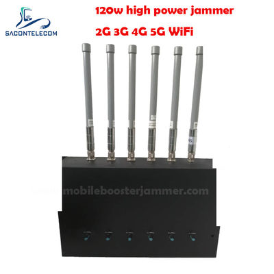180W 6-канальный настольный подавитель сигналов с радиусом подавления 20-150 м для блокировки 2G 3G 4G 5G GSM CDMA