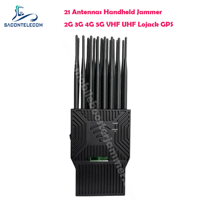 VHF UHF антенн 21w 2G 3G 4G RC Jammer 21 сигнала WiFi Lojack портативный